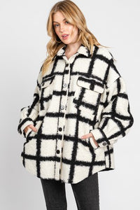Oversized Sherpa coat