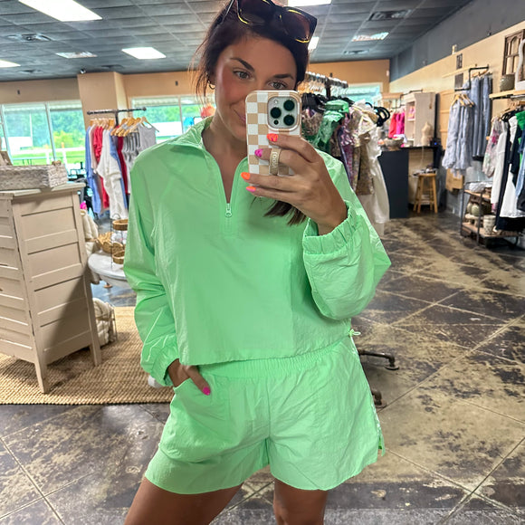 Mint to Be 1/4 zip jacket