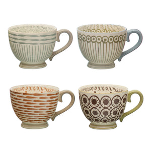10 oz. Stoneware Mug w/ Pattern